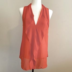Aritzia - Babaton - Coral Silk Blouse - M